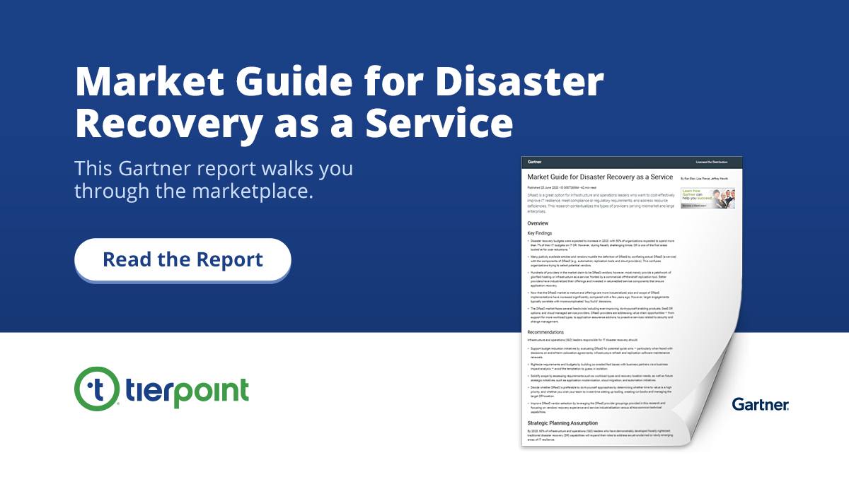 Gartner’s 2021 Market Guide for Disaster Recovery as a Service